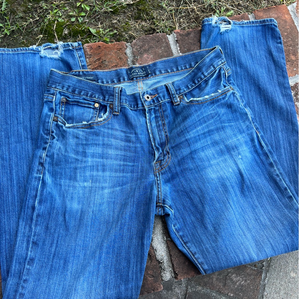 Lucky "363" vintage straight leg Blue jeans Size 34 - Picture 2 of 8